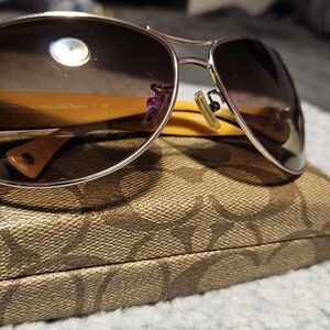 Coach sun glasses with case